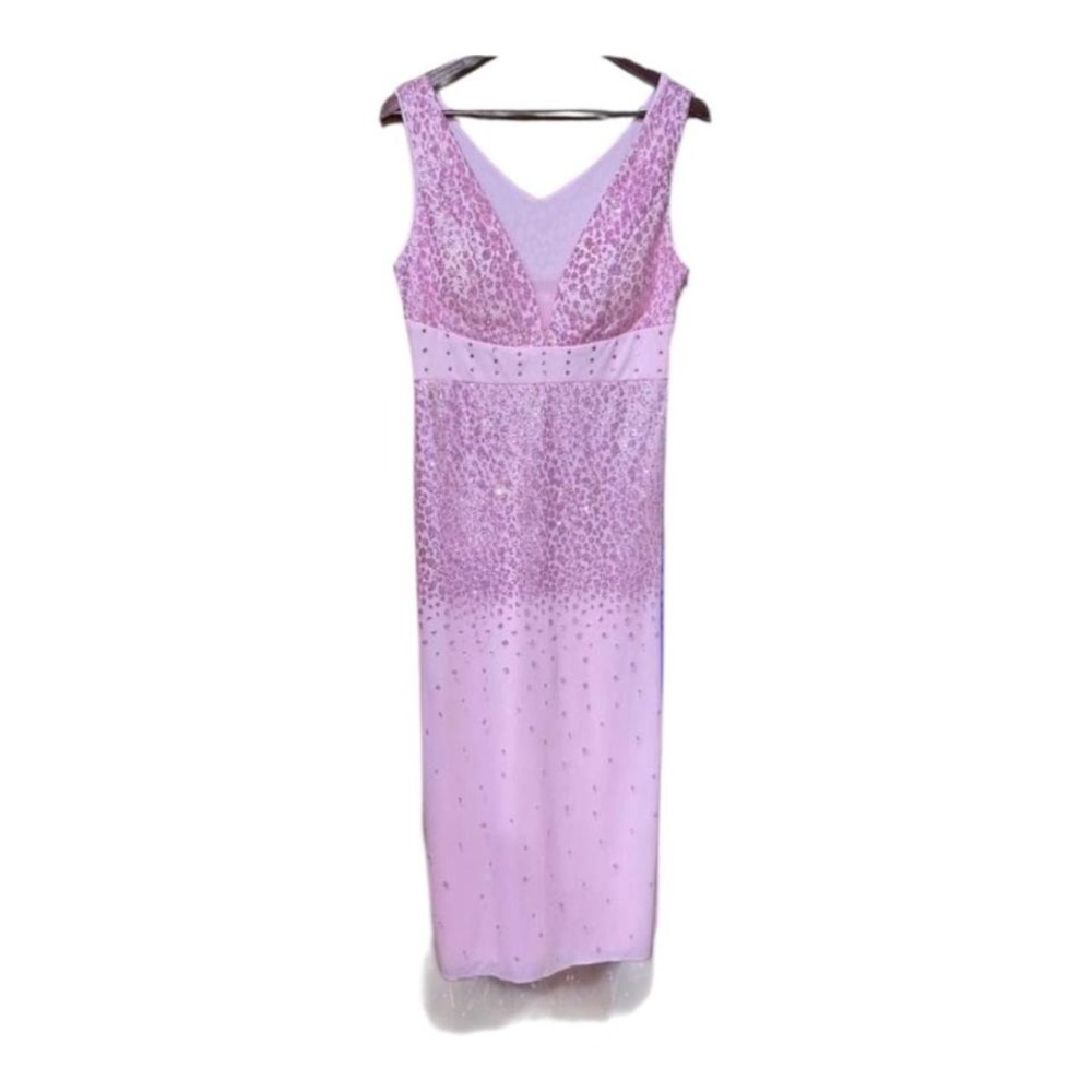 Barbie Pink Sparkly sleeveless Long Prom Dress Size Large - Picture 1 of 4